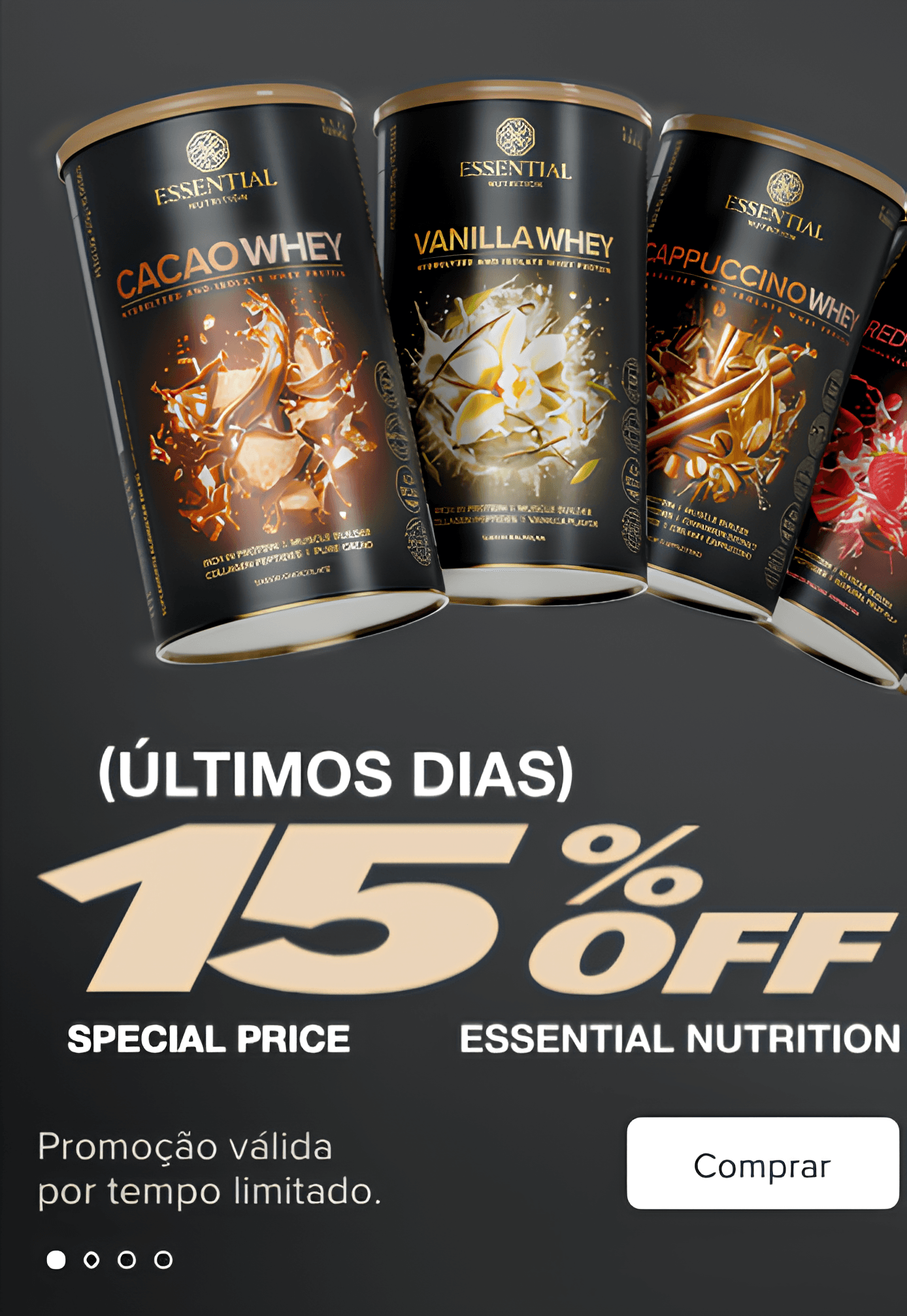 Promocao 15% OFF Whey Protein